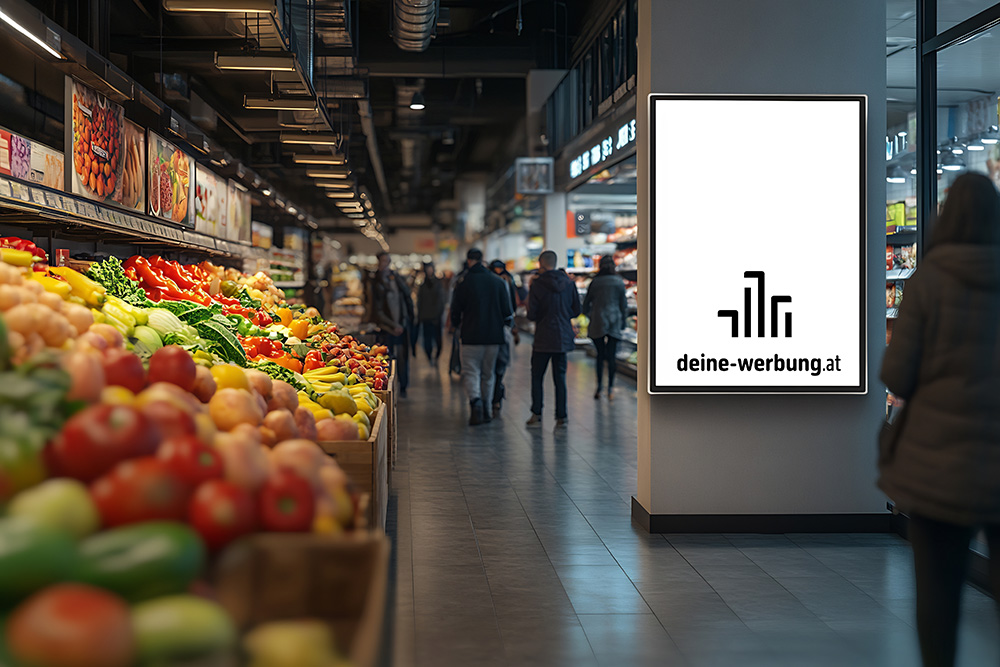 Deine Werbung Beispiel Standort Supermarkt