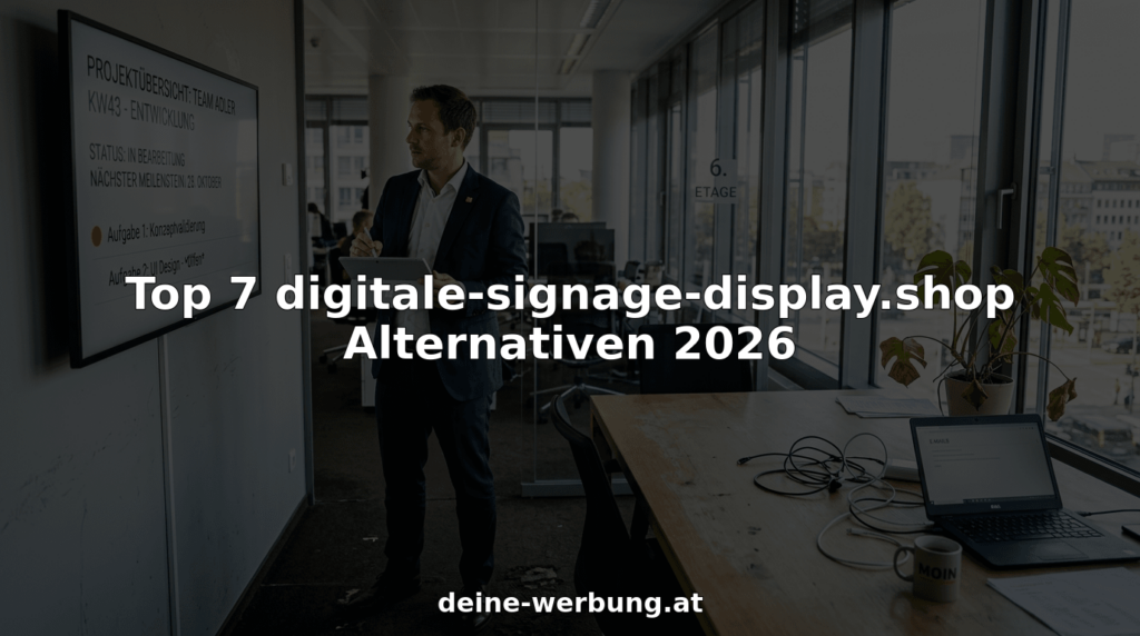 Die digitale Beschilderung im Büro lässt sich bequem per Tablet steuern.